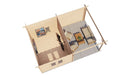 Lugarde Select Log Cabin with veranda Oxford - 300x400cm + 300cm Lugarde