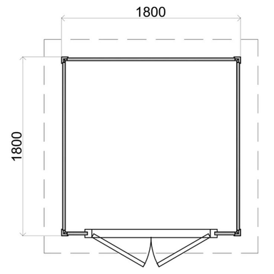 Lugarde Select Prima summerhouse Clyde - 180x180cm Lugarde
