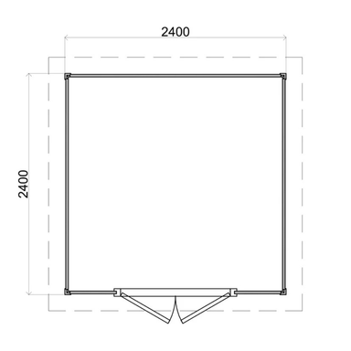 Lugarde Select Prima summerhouse Inverness - 240x240cm Lugarde