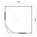 Lugarde Select Prima summerhouse Sidmouth - 300x300cm Lugarde