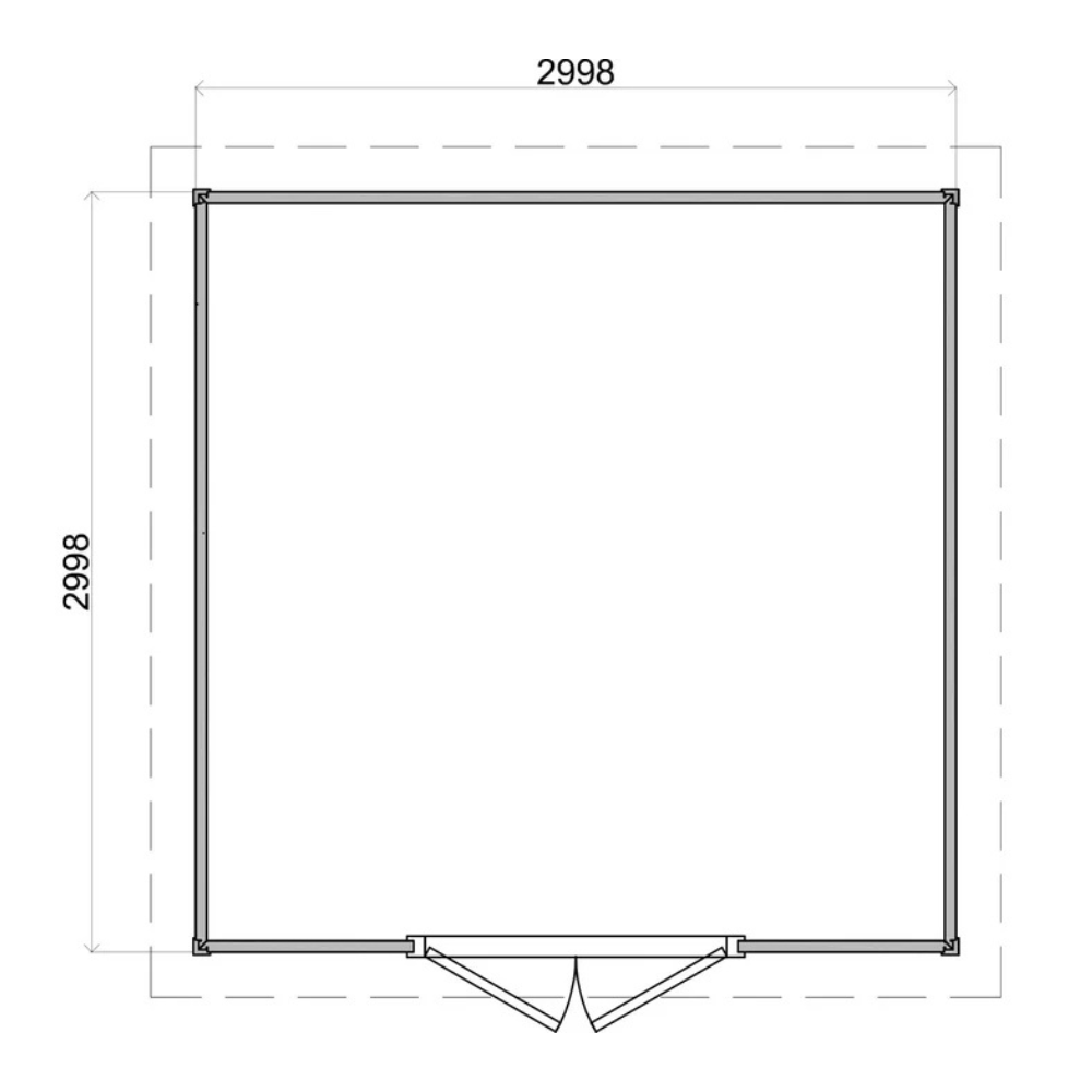 Lugarde Select Prima summerhouse Stornoway - 300x300cm Lugarde