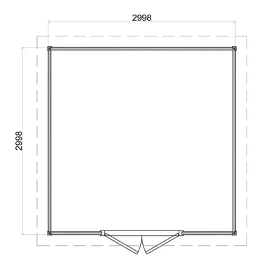 Lugarde Select Prima summerhouse Stornoway - 300x300cm Lugarde