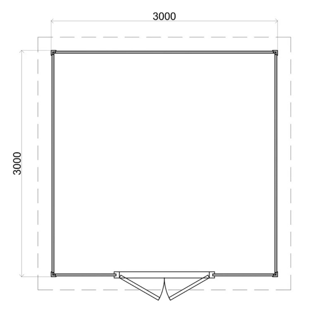 Lugarde Select Prima summerhouse Whitby - 300x300cm Lugarde