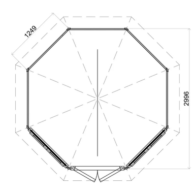 Lugarde Select Prima summerhouse Arran - Ø300cm Lugarde