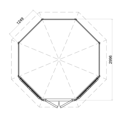 Lugarde Select Prima summerhouse Helensburgh - Ø300cm Lugarde