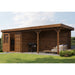 Lugarde Select Log Cabin with veranda Severn - 250x250cm + 400cm Lugarde