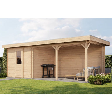 Lugarde Select Log Cabin with veranda Severn - 250x250cm + 400cm Lugarde