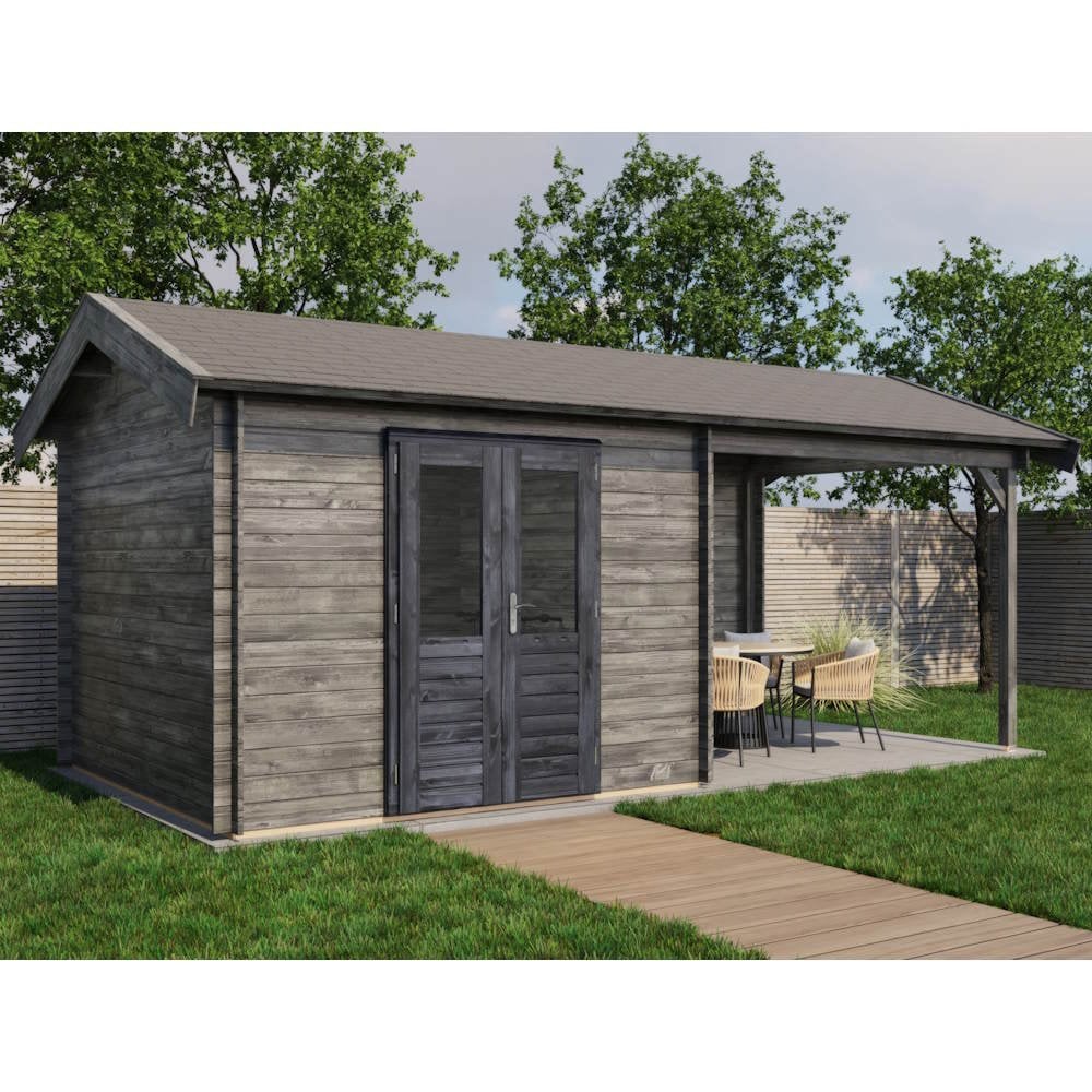Lugarde Select Log Cabin with veranda Sherwood - 300x300cm + 300cm Lugarde