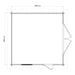 Lugarde Select Log Cabin Shetland with garage door - 400x400cm Lugarde
