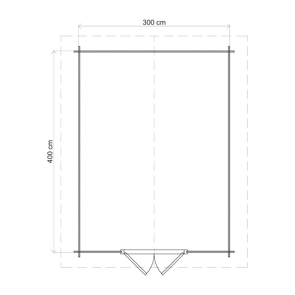 Lugarde Select Log Cabin Suffolk - 300x400cm Lugarde