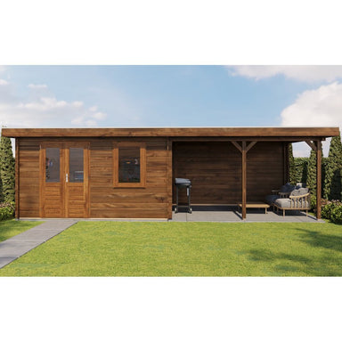 Lugarde Select Log Cabin with veranda Surrey - 400x300cm + 400cm Lugarde