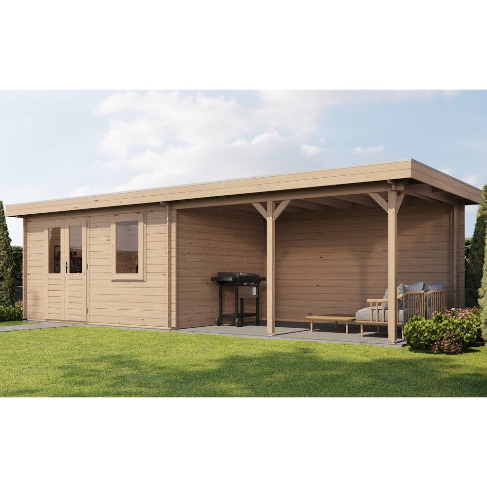 Lugarde Select Log Cabin with veranda Surrey - 400x300cm + 400cm Lugarde