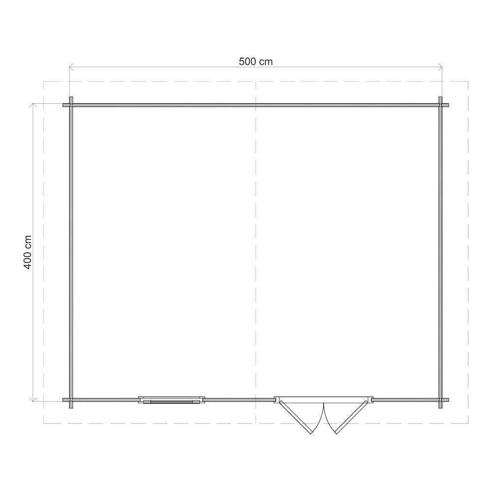 Lugarde Select Log Cabin Tamar - 500x400cm Lugarde