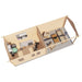 Lugarde Select Log Cabin with veranda Trent - 400x300cm + 400cm Lugarde