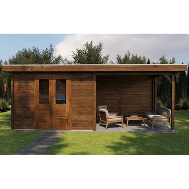 Lugarde Select Log Cabin with veranda Tyne - 300x300cm + 300cm Lugarde