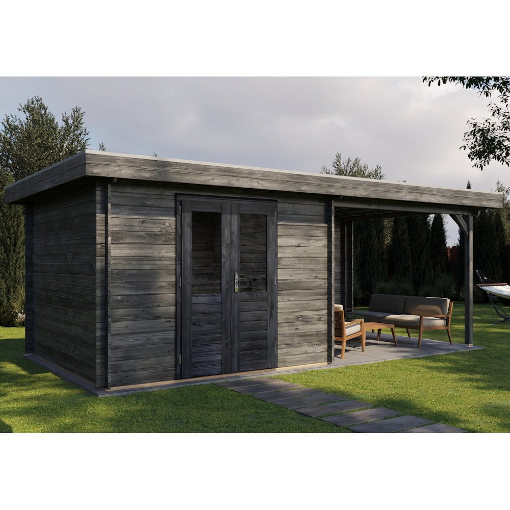 Lugarde Select Log Cabin with veranda Tyne - 300x300cm + 300cm Lugarde