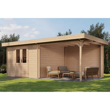 Lugarde Select Log Cabin with veranda Tyne - 300x300cm + 300cm Lugarde