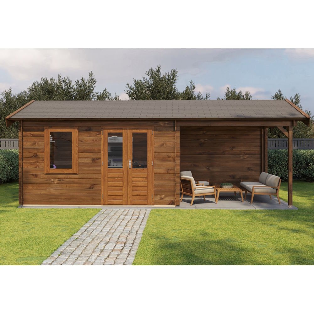 Lugarde Select Log Cabin with veranda Wye - 400x300cm + 300cm Lugarde