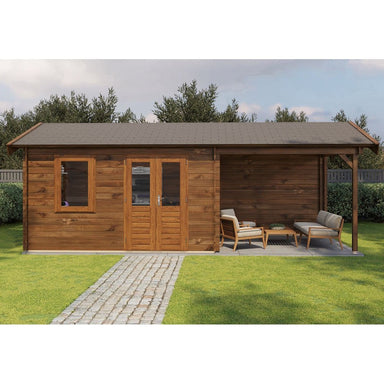 Lugarde Select Log Cabin with veranda Wye - 400x300cm + 300cm Lugarde