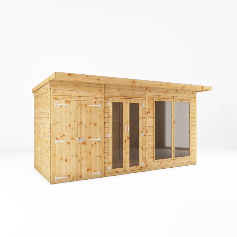 Mercia Maine Pent Summerhouse With Side Shed - 14ft x 6ft