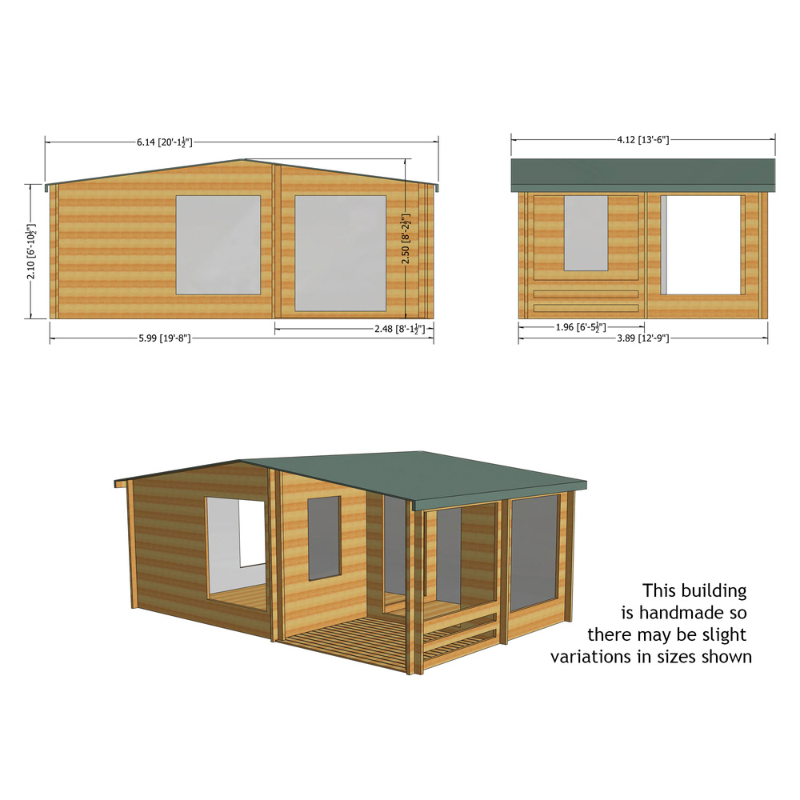 Shire New Forest Log Cabin - 20 x 13