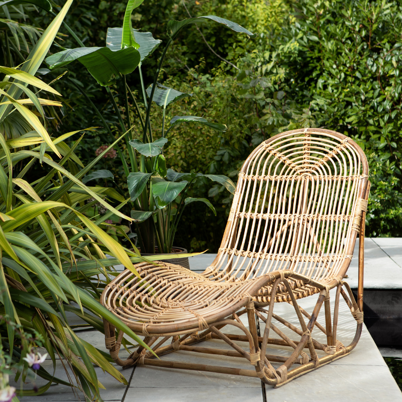 Nkuku Arlia Rattan Lounger