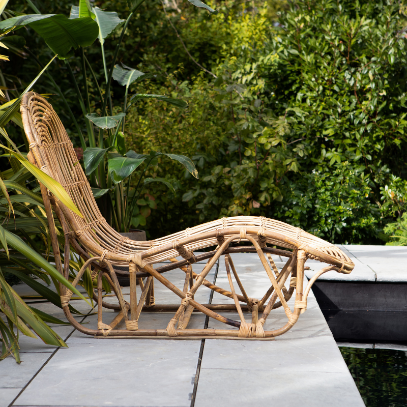 Nkuku Arlia Rattan Lounger