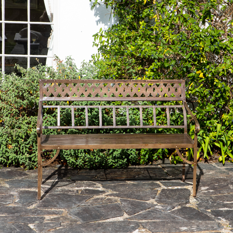 Nkuku Bahula Decorative Iron Bench
