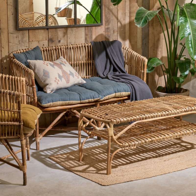 Nkuku Nesari Rattan Sofa