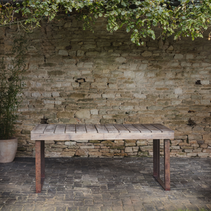 Nkuku Oso Wooden Dining Table - Small (180cm L x 94.5cm W x 78cm H)
