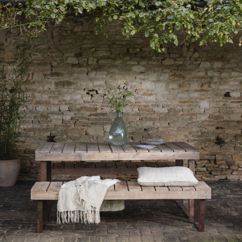 Nkuku Oso Wooden Dining Table - Small (180cm L x 94.5cm W x 78cm H)