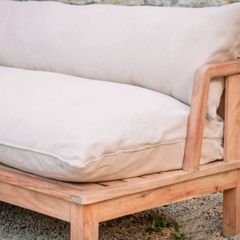 Nkuku Sadhi Acacia Wood Outdoor Sofa
