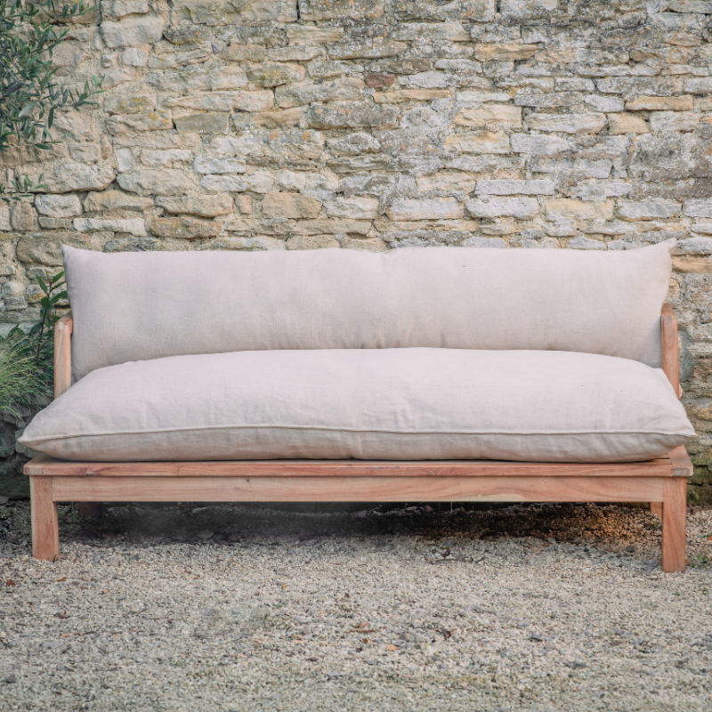 Nkuku Sadhi Acacia Wood Outdoor Sofa