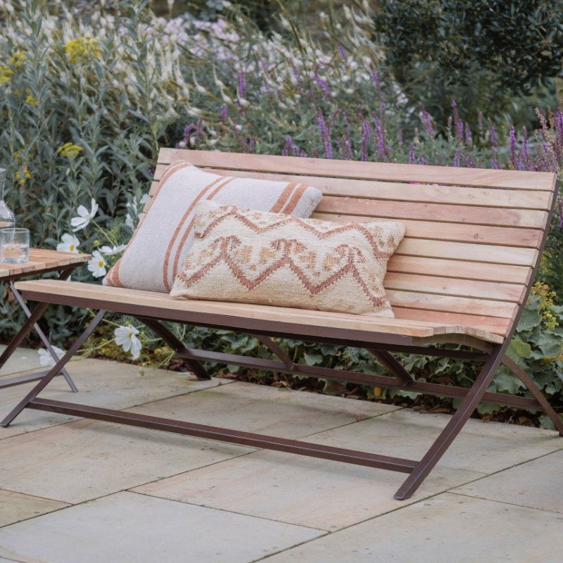 Nkuku Yatin Outdoor Bench - Natural