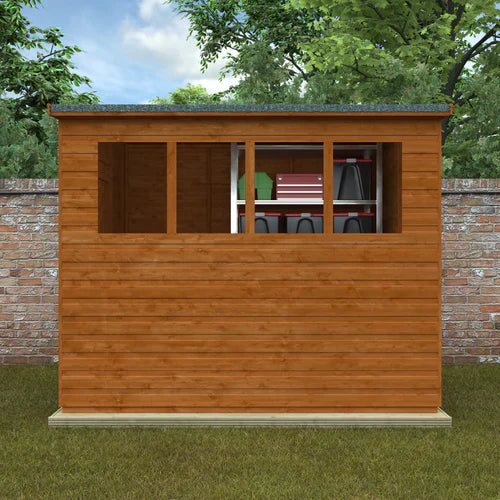 Woodlands Lean-To Pent Garden Shed - 12ft x 6ft