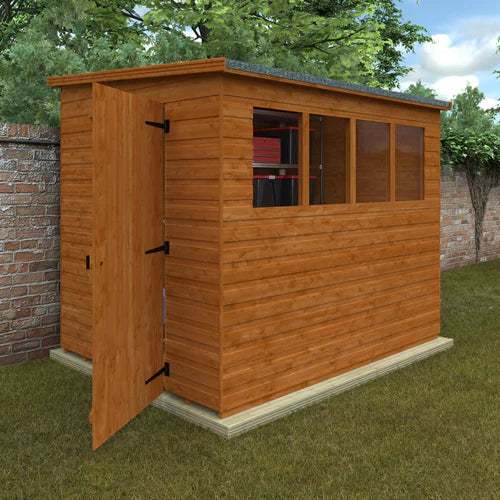 Woodlands Lean-To Pent Garden Shed - 12ft x 6ft