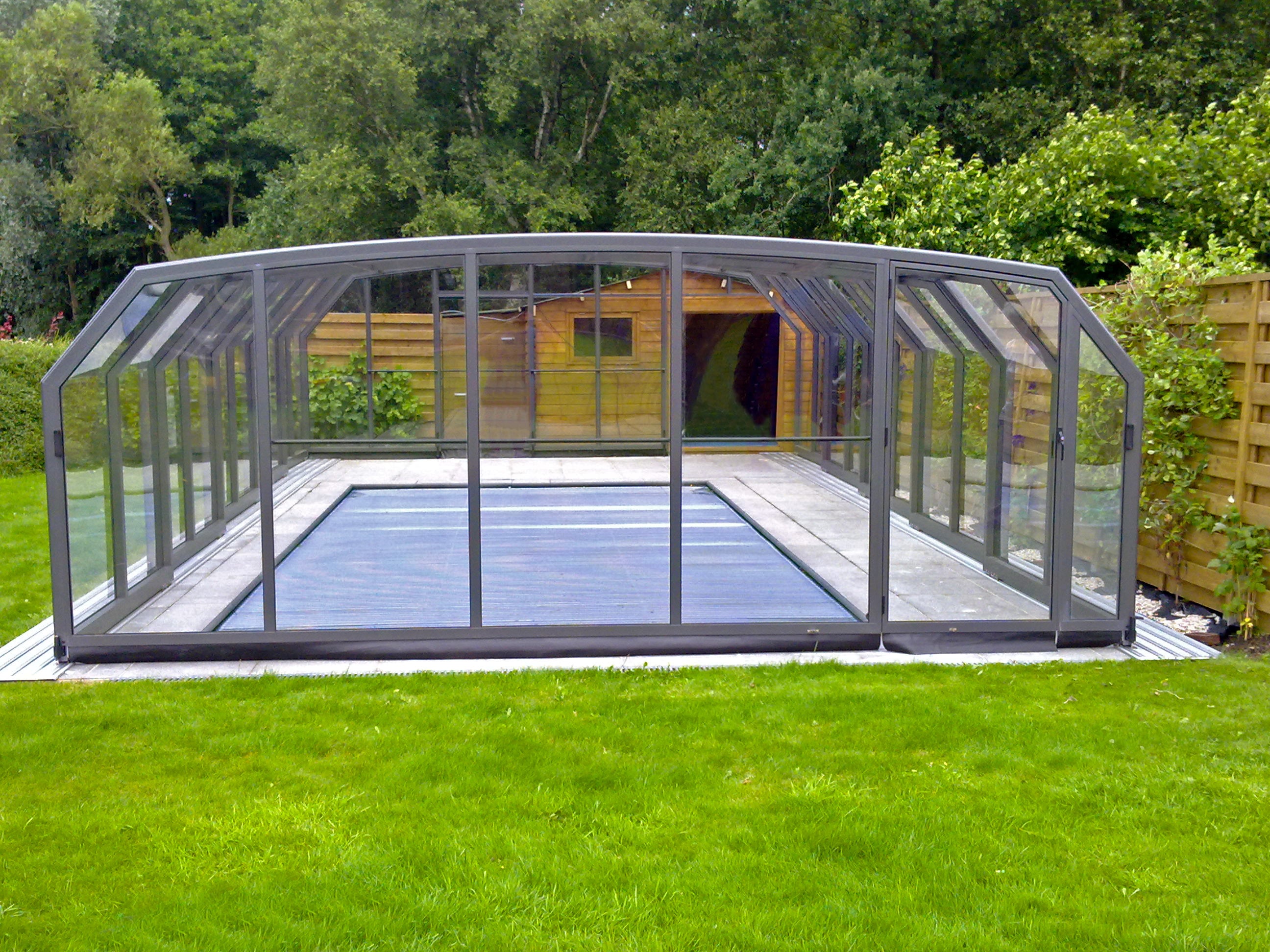 Enclosed Pool Extension Oceanic High Retractable Pool Enclosure | DIY Garden Homes