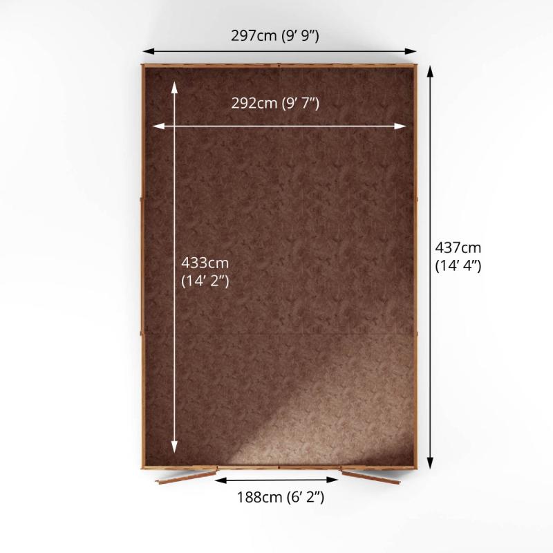 Mercia Overlap Apex Shed - 15ft x 10ft