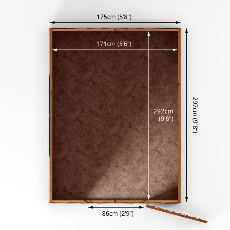 Mercia Overlap Apex Shed - 10ft x 6ft