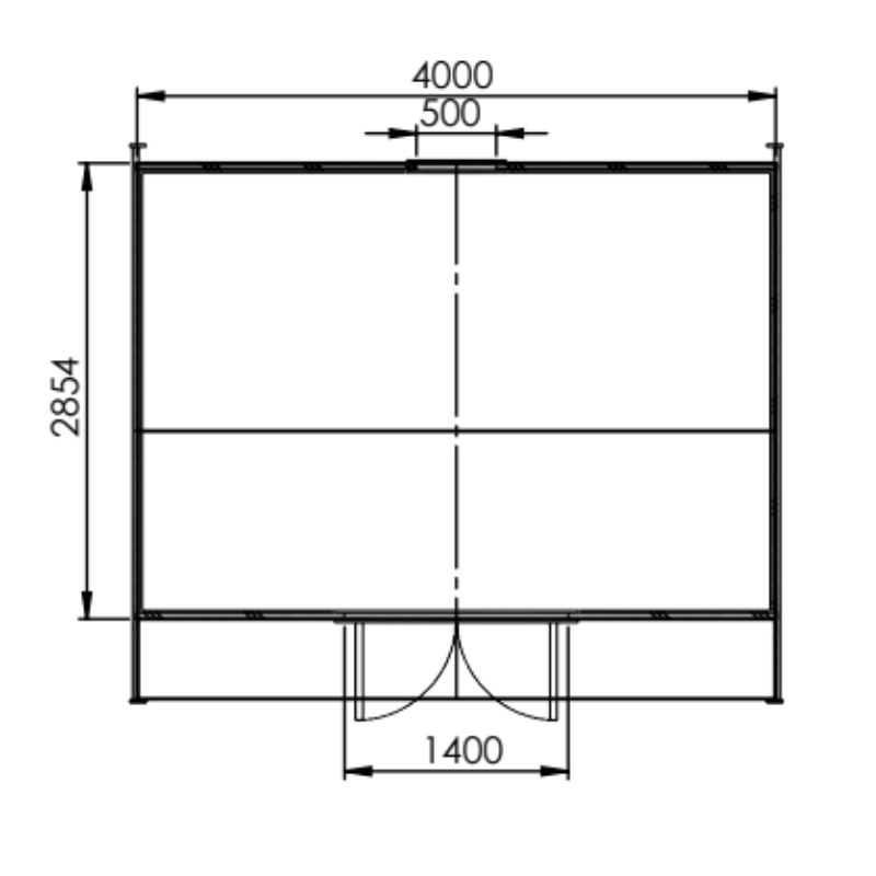 Eurovudas Pod Log Cabin - 4m x 3m