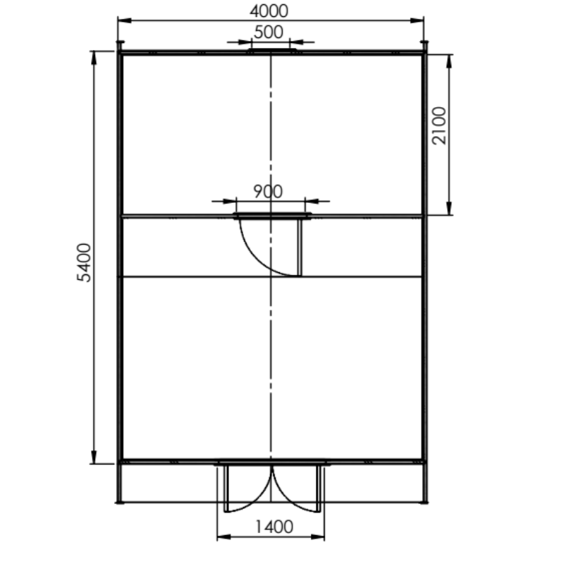 Eurovudas Pod With Bedroom Log Cabin - 4m x 6m