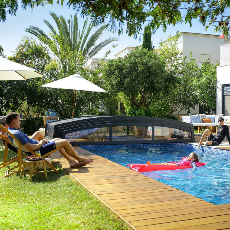 Palram-Canopia Majorca Pool Enclosure Kit - Grey (4x6) — DIY Garden Homes