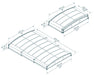 Palram-Canopia Majorca Pool Enclosure Kit - Grey (4x6) Palram-Canopia
