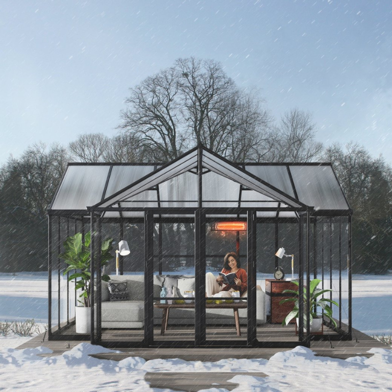 Palram-Canopia Triomphe Garden Chalet - Black (15x12 ft)