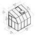 Dimensional drawing of the 6x8 foot Palram Sunroom.