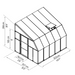 Dimensional drawing of the 8x10 foot Palram Sunroom.