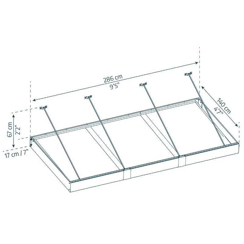 Palram-Canopia Sophia XL 3000 Door Canopy