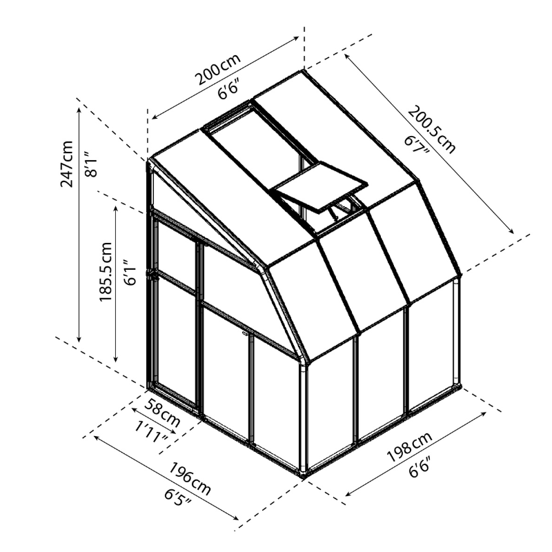 Palram-Canopia Sun Room - Clear (6x6 ft)