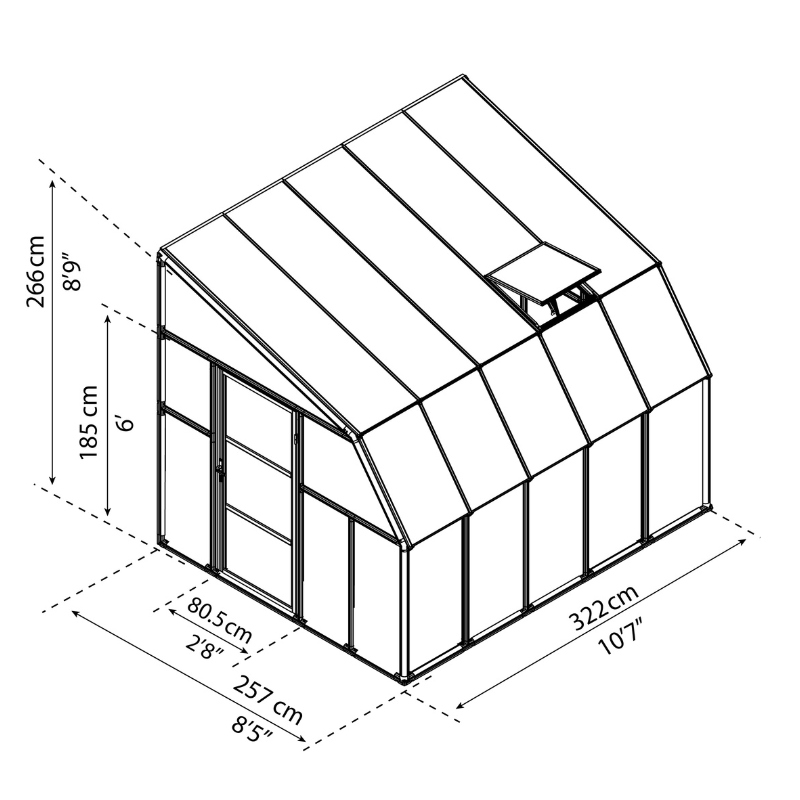 Palram-Canopia Sun Room - Clear (8x10 ft)