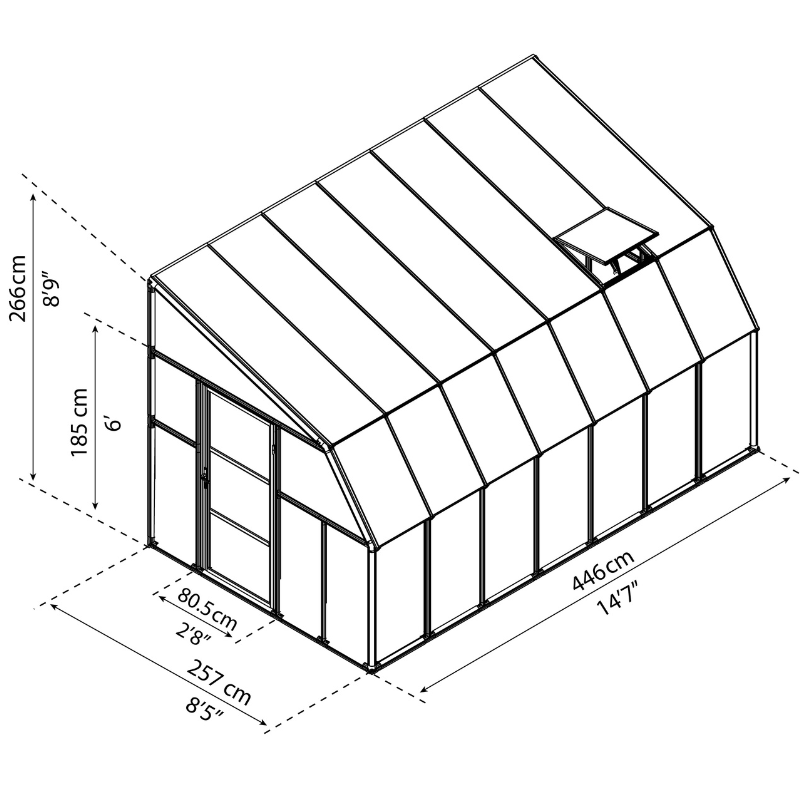 Palram-Canopia Sun Room - Clear (8x14 ft)